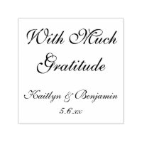 With Much Gratitude | Editable, Elaborate Script