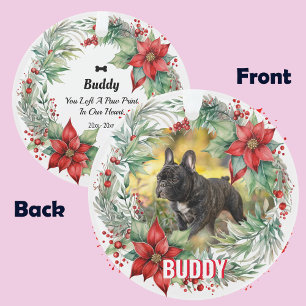 With name 2-sides Pet Memorial Christmas Ornament