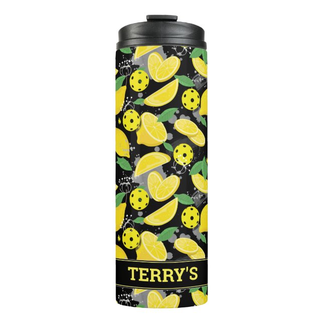 🍋With name🍋  lemon picklebal Thermal Tumbler (Front)