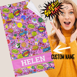 With name😍 mixed pickleball pink  hand towel