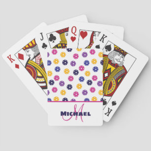 With name 💛Yellow and 💜purple pickleballs  Playing Cards