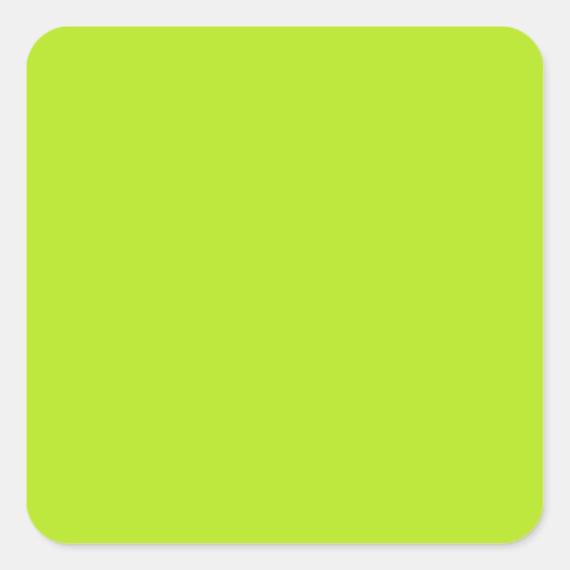 With Nothing On It Except Colour  Bright Neon Gree Square Sticker (Front)