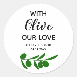 With Olive Our Love, Olive Oil Circle Stickers
