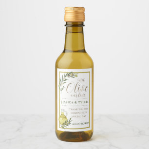 With Olive Our Love Wedding Bottle Label OL001tr