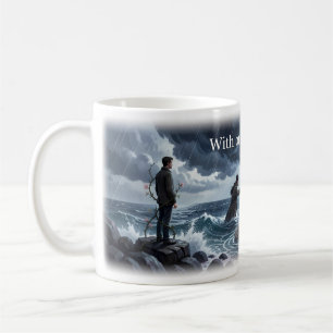 With or Without You Stormy Ocean Love Mug