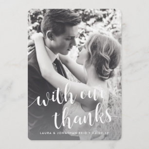 With Our Thanks   Photo Thank You w/ Back Message Card