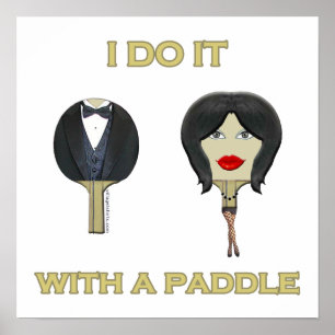 With Paddle Ping Pong Poster