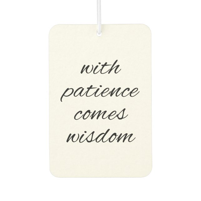 With Patience Air Freshener (Front)