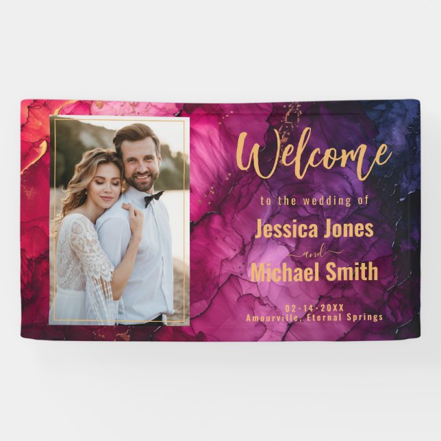 💍 With photo Celestial Elegance: Marble Symphony Banner (Horizontal)