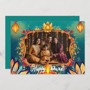 With Photo & custom text Diya Dreams card
