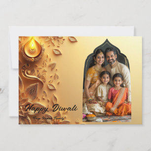 With Photo & custom text Golden Grace card
