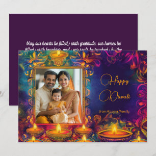 With Photo & custom text Happy Diwali