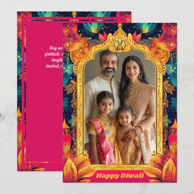 With photo  Diwali Splendour  (Front/Back)