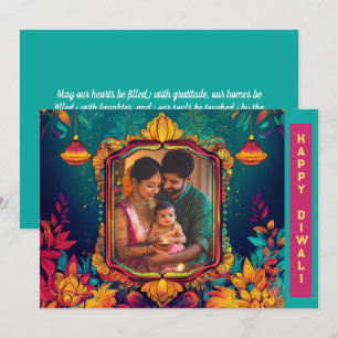 With Photo Diwali Turquoise Delight
