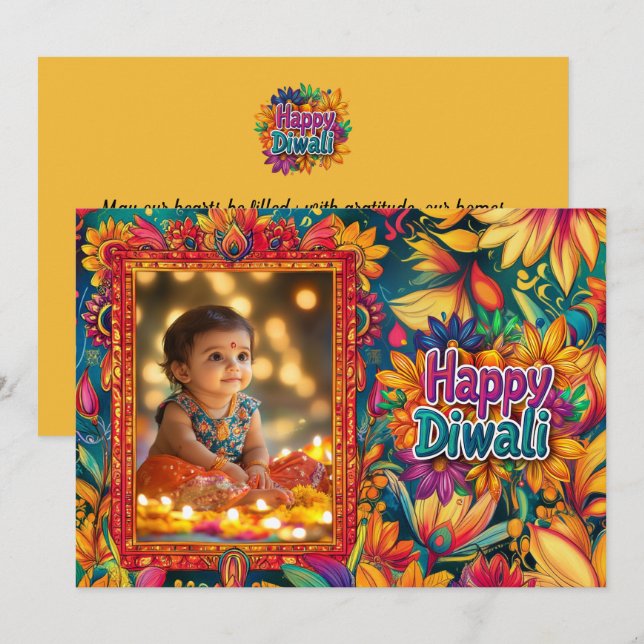 With Photo Happy Diwali  (Front/Back)
