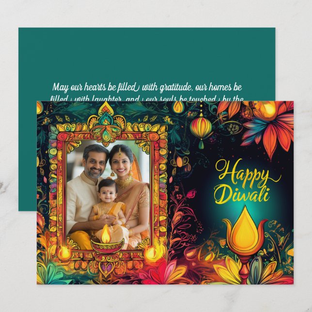 With Photo Happy Diwali  (Front/Back)