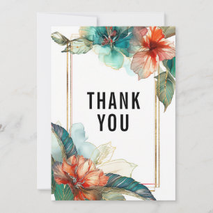With photo Hibiscus Serenade Paradise Thank You Card