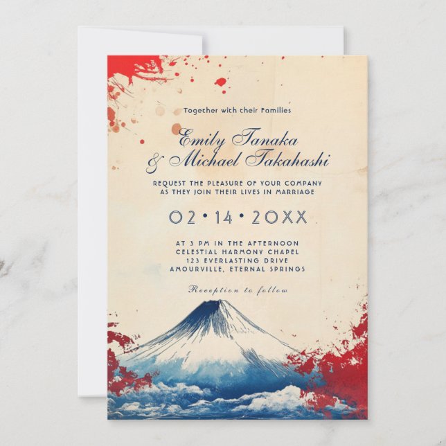 With photo Japonesque Harmony with Fuji Invitation (Front)