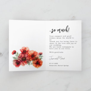With photo Scarlet Petal Serenade Thank You Card