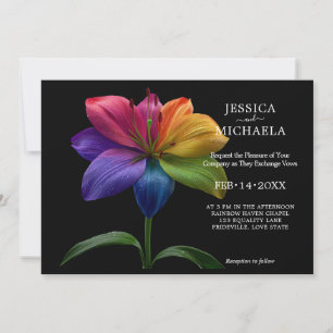 🌈 With photo Technicolor Love  Invitation