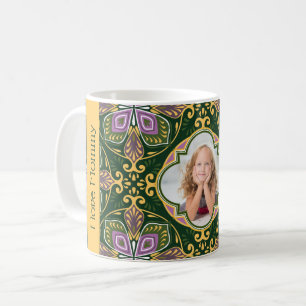 With photo / text Olive and lavender Azulejos Coff Coffee Mug