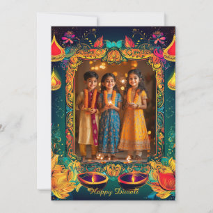 With photo Turquoise Diwali Splendour 