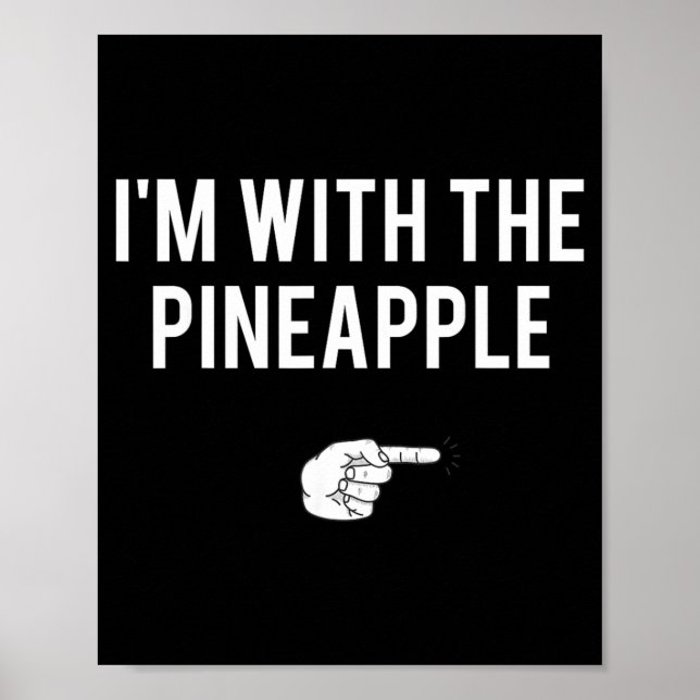 with Pineapple Halloween Costume Funny Couples Poster (Front)