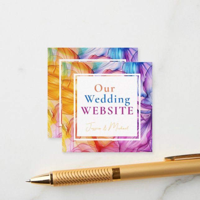 ❤️With QR + WebSite address Ethereal Bloom Enclosure Card (Front/Back In Situ)