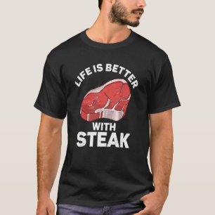 With Raw Steak Meat Food Beef Cow Grilling T-Shirt