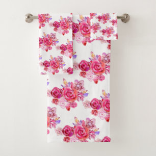 With Roses Bath Towel Set
