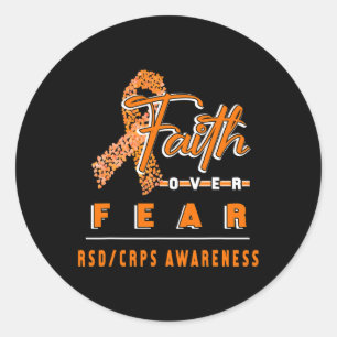 With Rsdcrps Awareness Faith Always Overs Fear Classic Round Sticker