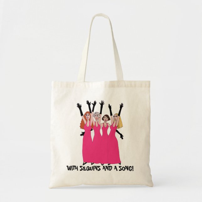 With Sequins and  Song! Tote Bag (Front)
