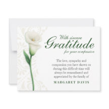 With Sincere Gratitude Funeral Thank You