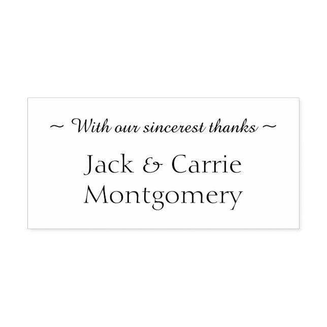 With Sincerest Thanks Personalized Self-inking Stamp (Design)