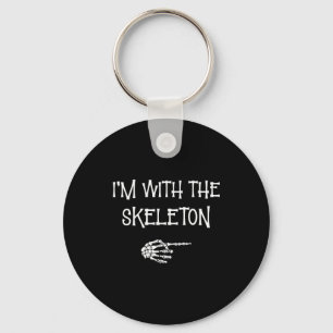 With skeleton halloween costume funny couples keychain