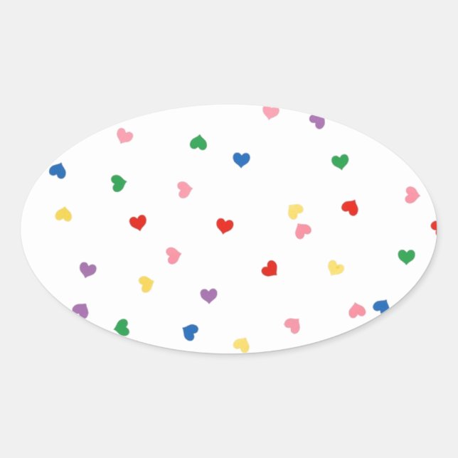 with small hearts oval sticker (Front)