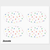 with small hearts oval sticker (Sheet)