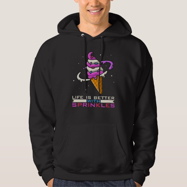 With Sprinkles Popsicle Dessert Ice Cream Hoodie (Front)