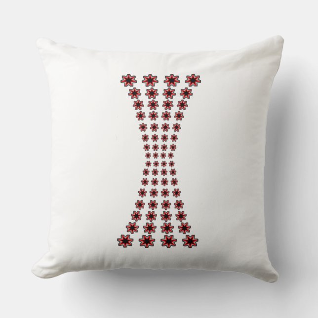 With star's distorted Throw Pillow (Front)