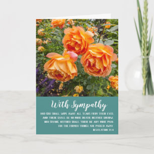 With sympathy, Christian card with scriptures