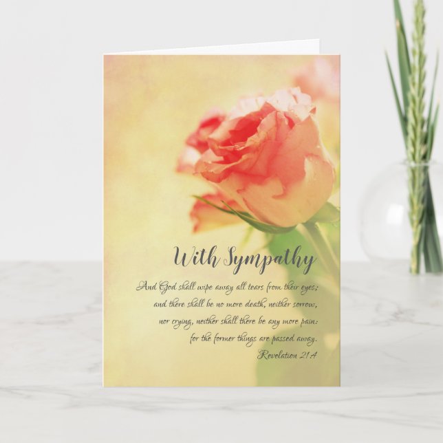 With sympathy, Christian card with scritpures (Front)
