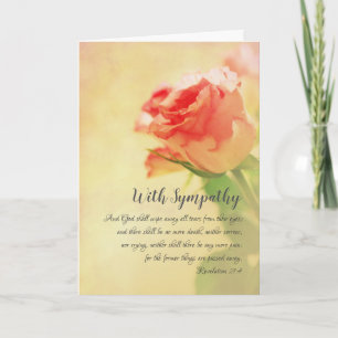 With sympathy, Christian card with scritpures