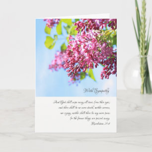 With sympathy, Christian card with scritpures