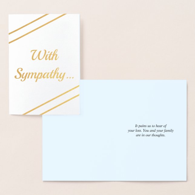 "With Sympathy…" Condolences Card (Display)