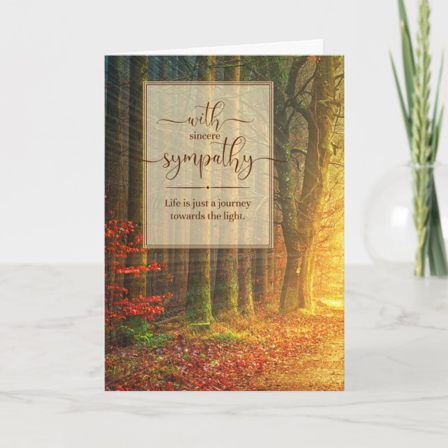 With Sympathy Divine Light in the Woodland Forest Card (Front)