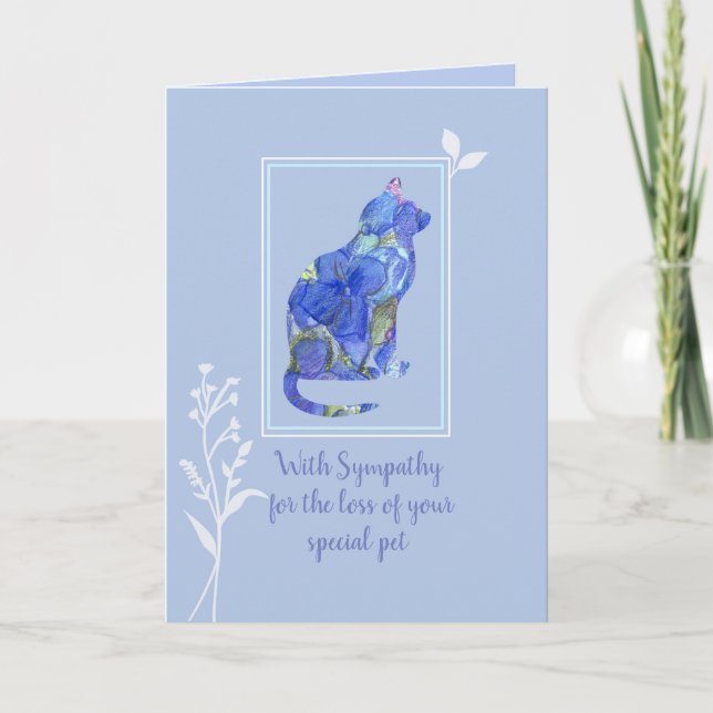 With Sympathy For Loss Of Pet Cat Card (Front)