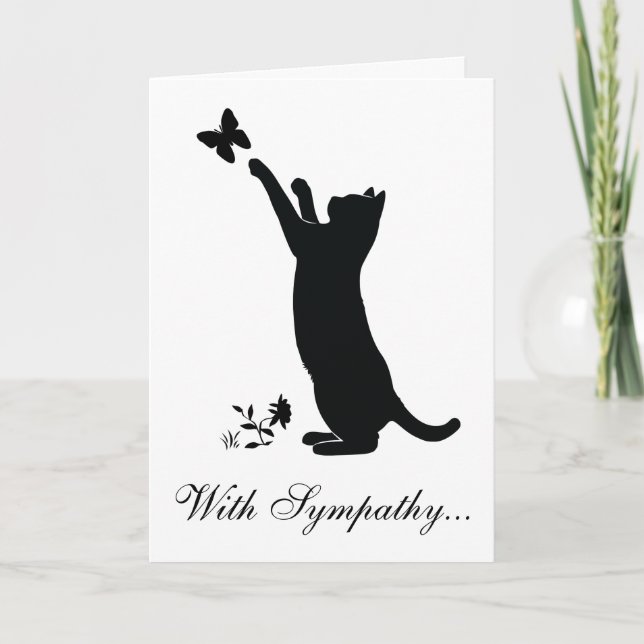 With Sympathy Loss of a Cat Card (Front)