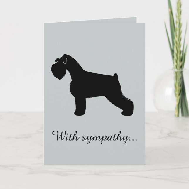 With Sympathy: Loss of a Schnauzer Card (Front)