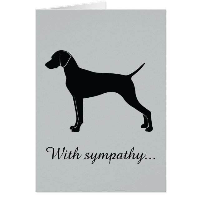 With Sympathy: Loss of a Vizsla (Front)