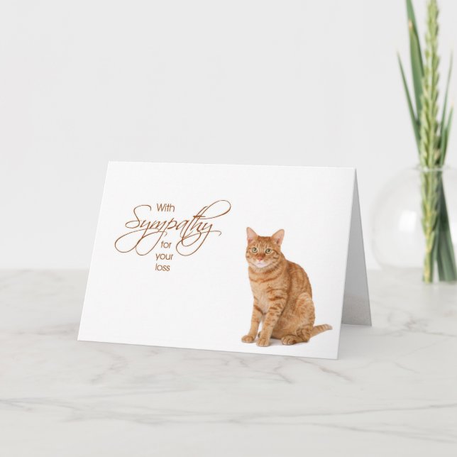 With Sympathy - loss of cat Card (Front)